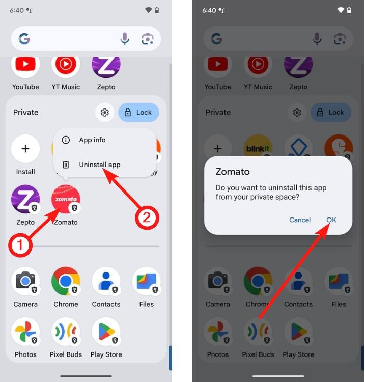 What Is Private Space on Android 15 and How to Use It 9 uninstall app